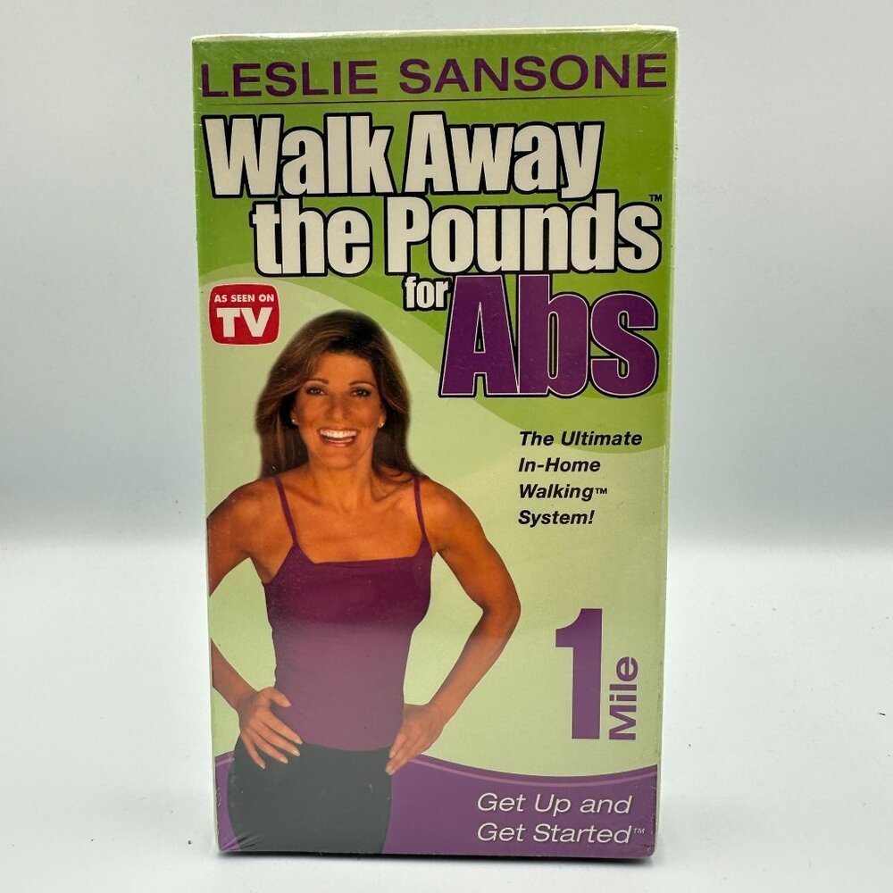 Walk Away The Pounds For Abs VHS Leslie Sansone 1 Mile In-Home Walking System